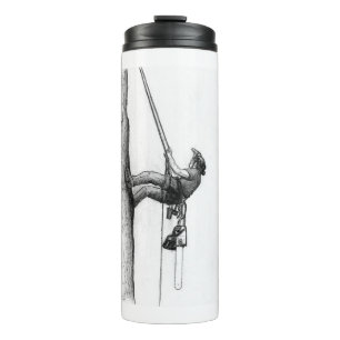 Arb Art Arborist Tree Surgeon Chainzaakkaart Thermosbeker