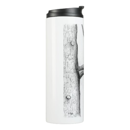 Arb Art Arborist Tree Surgeon Chainzaakkaart Thermosbeker (Gedraaid links)