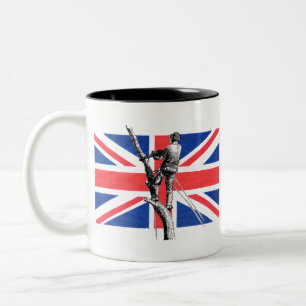 Arb Art Arborist Tree Surgeon Chainzaazaag Tweekleurige Koffiemok