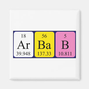 Arbab periodiek table name magnet