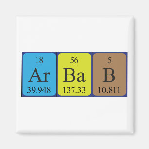 Arbab periodiek table name magnet