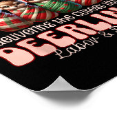 Arbeid En Bevalling Rendier Wikkel Kerst L&am Poster (Hoek)