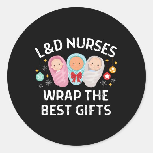 Arbeid- en bezorgingsverpleegkundigen wikkelen het ronde sticker (Voorkant)