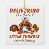 Arbeid en levering Thanksgiving cadeau voor verple Keramisch Ornament (Achterkant)