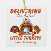 Arbeid en levering Thanksgiving cadeau voor verple Keramisch Ornament (Voorkant)