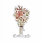 Arbeid en levering Verpleegkundige Floral Sticker (Voorkant)