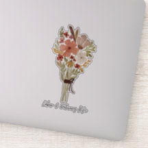 Arbeid en levering Verpleegkundige Floral Sticker