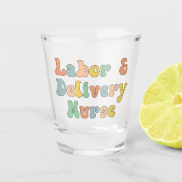 Arbeid en levering verpleegkundige Groovy Retro Shot Glas