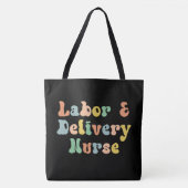 Arbeid en levering verpleegkundige Groovy Retro Tote Bag (Voorkant)