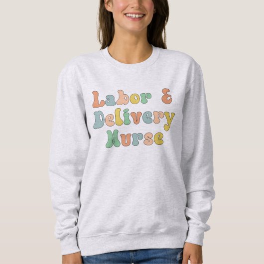 Arbeid en levering verpleegkundige Groovy Retro Trui (Voorkant)