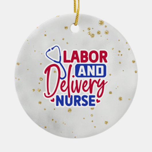 Arbeid- en leveringsverzekering | Grijs | Sparkle Keramisch Ornament (Voorkant)