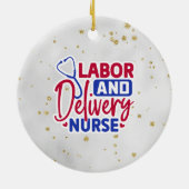 Arbeid- en leveringsverzekering | Grijs | Sparkle Keramisch Ornament (Achterkant)