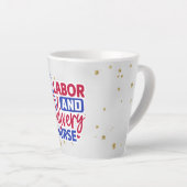 Arbeid- en leveringsverzekering | Grijs | Sparkle Latte Mok (Rechterhoek)