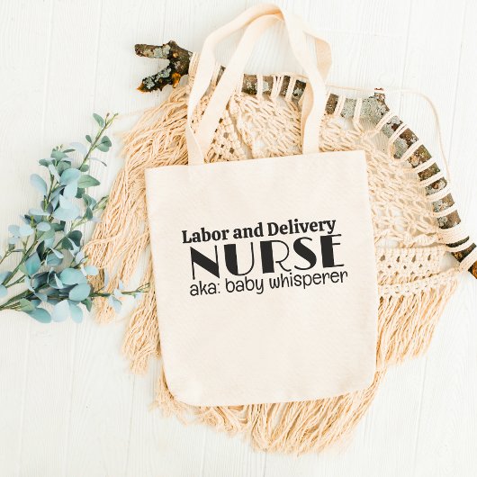 Arbeid en Verpleegkundige, ook bekend als Baby Whi Tote Bag