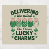 Arbeid & Levering Lucky Charm Nurse Shamrock Bier Etiket (Enkel label)