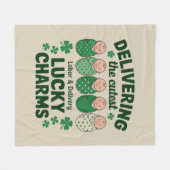 Arbeid & Levering Lucky Charm Nurse Shamrock Fleece Deken (Voorkant (Horizontaal))