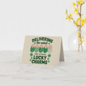 Arbeid & Levering Lucky Charm Nurse Shamrock Kaart (Gele Bloem)