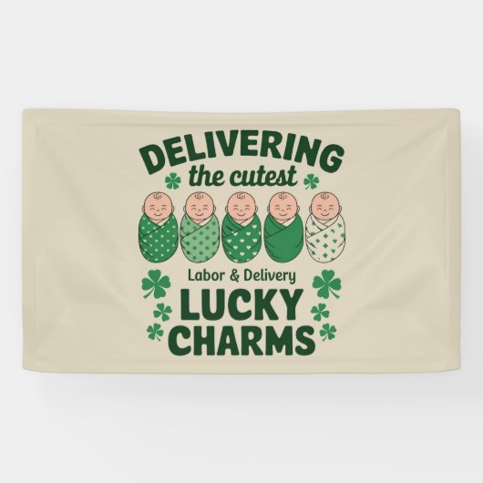 Arbeid & Levering Lucky Charm Nurse Shamrock Spandoek (Horizontaal)