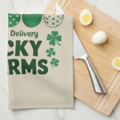 Arbeid & Levering Lucky Charm Nurse Shamrock Theedoek (Quarter Fold)