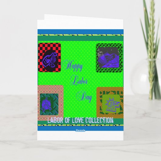 Arbeid van Liefde op de Wenskaarten van het Kaart (Achterkant)