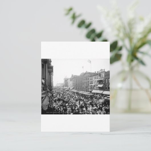 Arbeiddag, kroeg, buffel, nj: 1900 briefkaart (Staand voorkant)