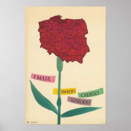 Arbeiddag Polen Kaart Poster (Voorkant)