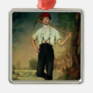 Arbeider 1848 metalen ornament
