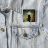 Arbeider 1848 vierkante button 5,1 cm (In situ)