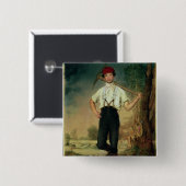 Arbeider 1848 vierkante button 5,1 cm (Voorkant /achterkant)