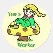 Arbeider Elf Reward Sticker (Voorkant)