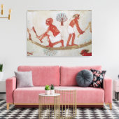 Arbeider en houthakker op het werk canvas afdruk (Insitu (Woonkamer))