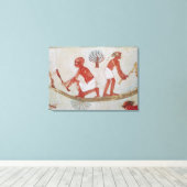 Arbeider en houthakker op het werk canvas afdruk (Insitu (Houten vloer))