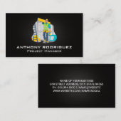 arbeider met blauwe kraag | Bouw Visitekaartje (Voorkant / Achterkant)