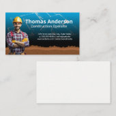 arbeider met blauwe kraag | Bouwblauwe Prints Visitekaartje (Voorkant / Achterkant)