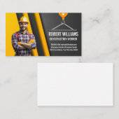 arbeider met blauwe kraag | bouwlier afsprakenkaartje (Voorkant / Achterkant)