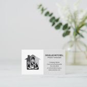 arbeider met blauwe kraag | Home Reparaties Visitekaartje (Staand voorkant)