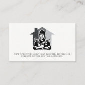 arbeider met blauwe kraag | Home Reparaties Visitekaartje (Achterkant)