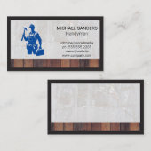 arbeider met blauwe kraag | klusjesman visitekaartje (Voorkant / Achterkant)