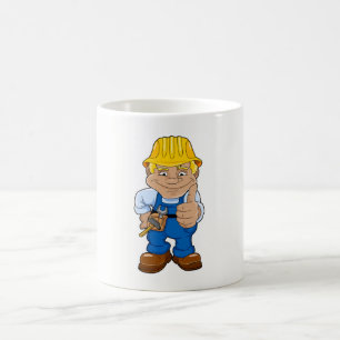 Arbeider Met Helm Koffiemok