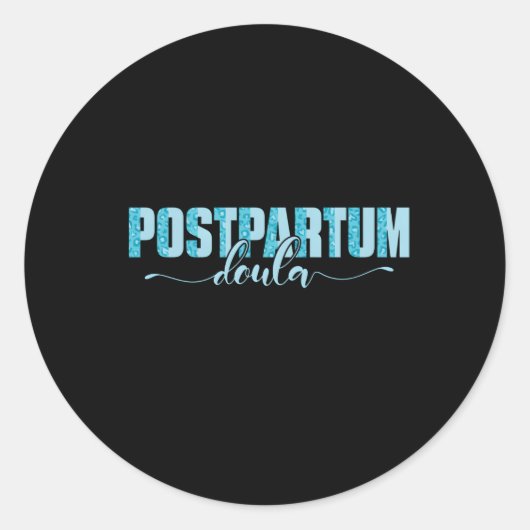 Arbeider Postpum Doula Ronde Sticker (Voorkant)