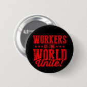 Arbeider van de WereldUNITE! Ronde Button 5,7 Cm (Voorkant /achterkant)