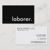arbeider. visitekaartje (Voorkant / Achterkant)