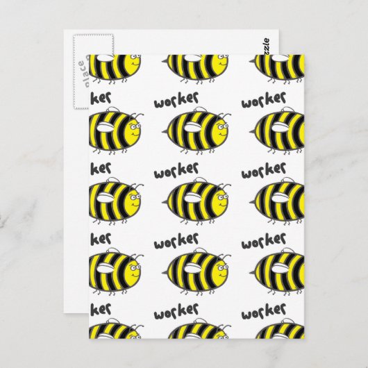 Arbeiderbij Briefkaart (Voorkant / Achterkant)