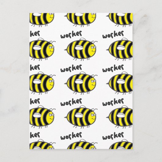 Arbeiderbij Briefkaart (Voorkant)