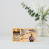 arbeiders | bouwterrein visitekaartje (Staand voorkant)