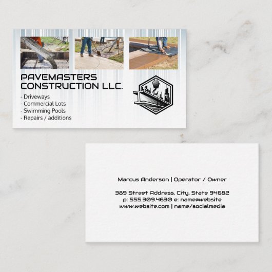 Arbeiders | Hoofdaannemer Visitekaartje (Voorkant / Achterkant)