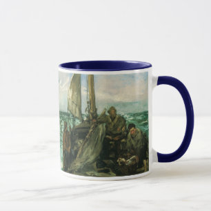 Arbeiders op Zee van Edouard Manet, Vintage Kunst Mok