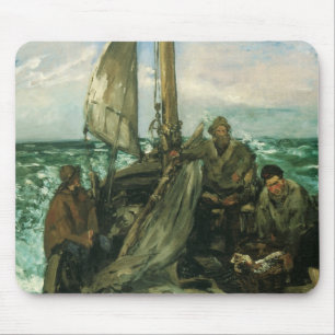 Arbeiders op Zee van Edouard Manet, Vintage Kunst Muismat