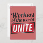 Arbeiders van de wereld UNITE Briefkaart (Voorkant / Achterkant)