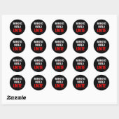 Arbeiders van de wereld verenigen zich ronde sticker (Vel)